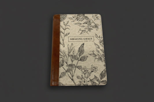 Amazing Grace Black And White Floral Journal