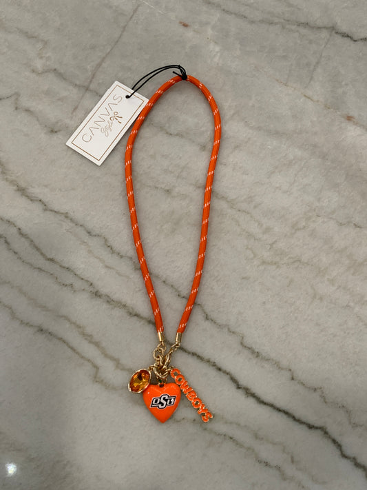 Cowboys Logo Heart Paracord Necklace