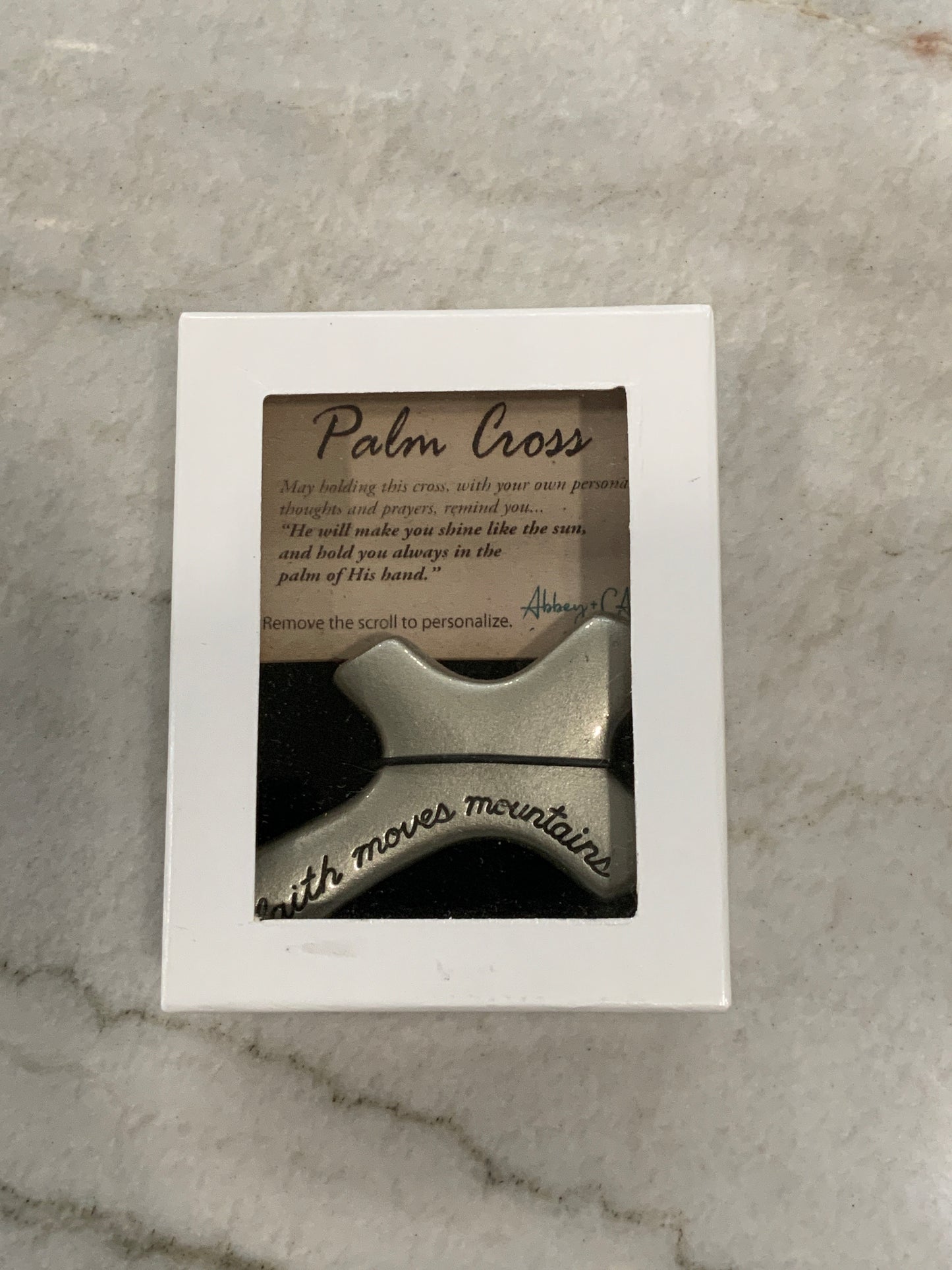 Faith Moves Mountains Palm Cross