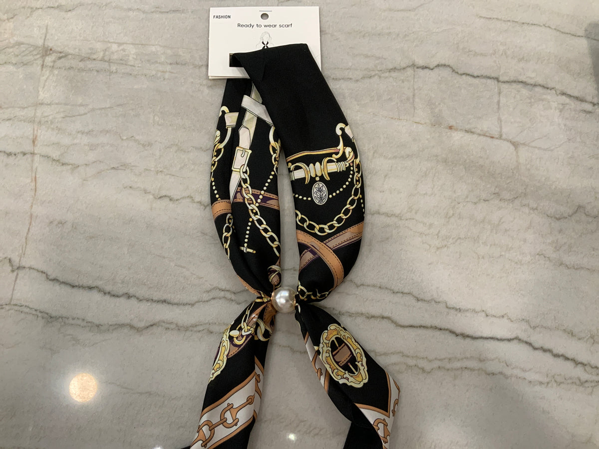 Ready-to-Wear black/tan Magnetic Scarf