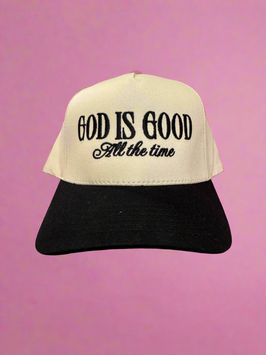 God Is Good Black Hat Embroidered