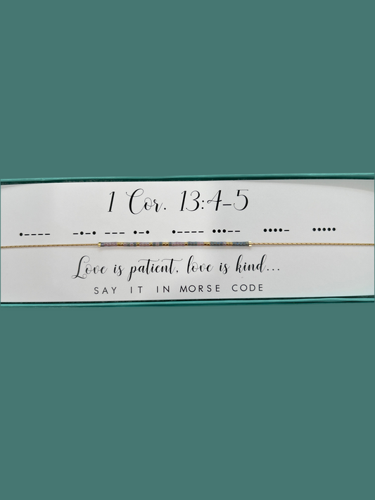 1 Cor 13:4-5 Necklace - Dot & Dash
