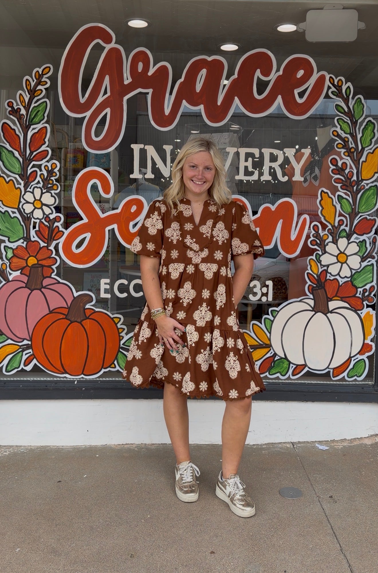 Sweetest Days Brown Dress (117)