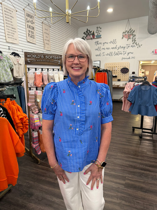 Ocean Air Blue Blouse