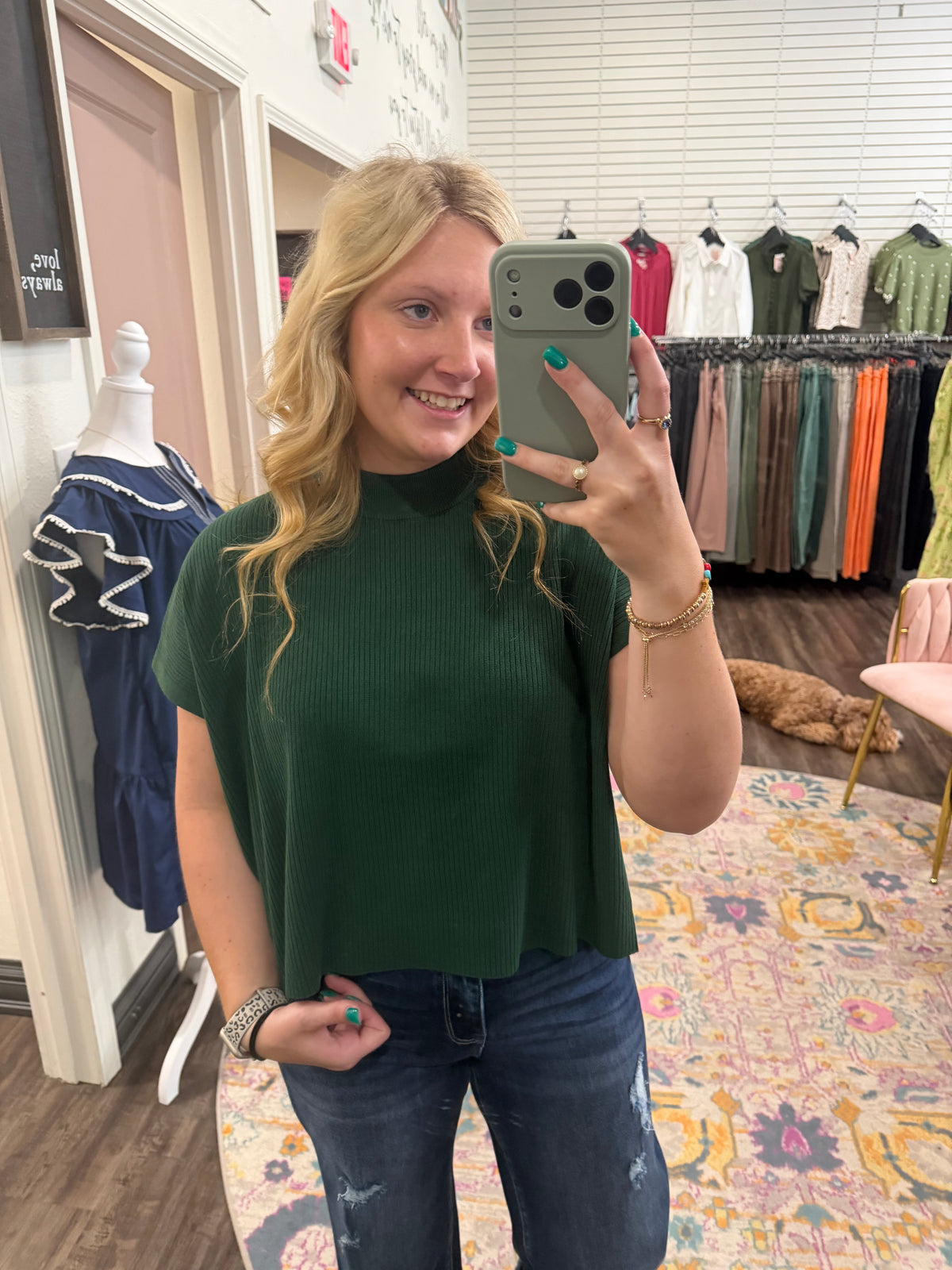 Evergreen Mock Neck Sweater (117)