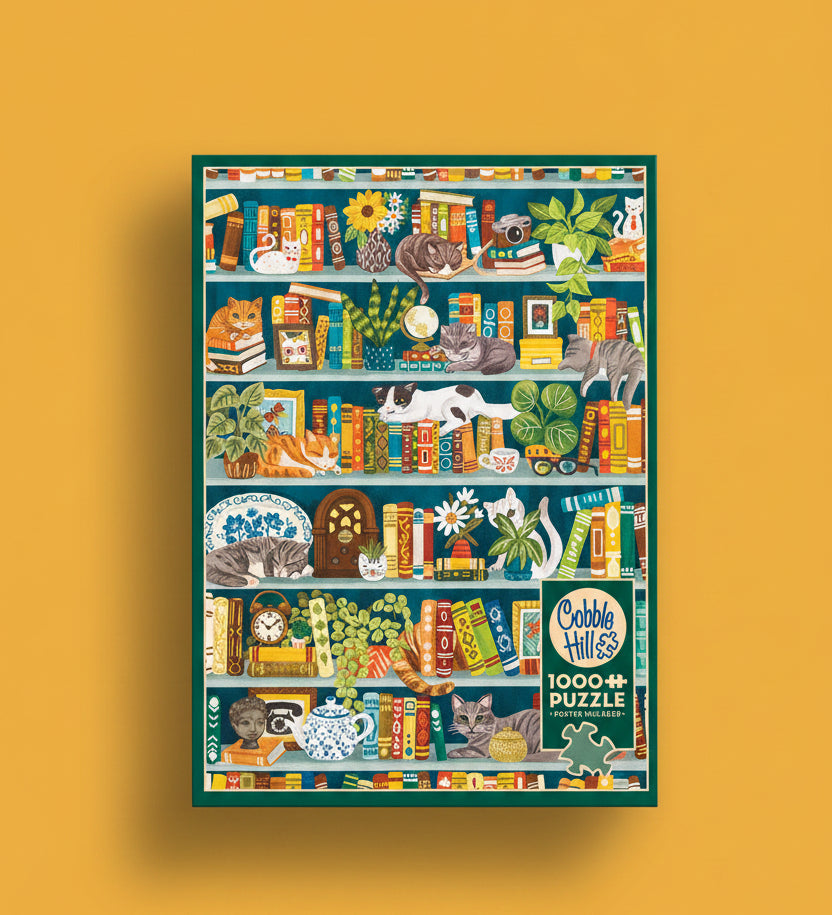 The Purrfect Bookshelf 1000pc Puzzle
