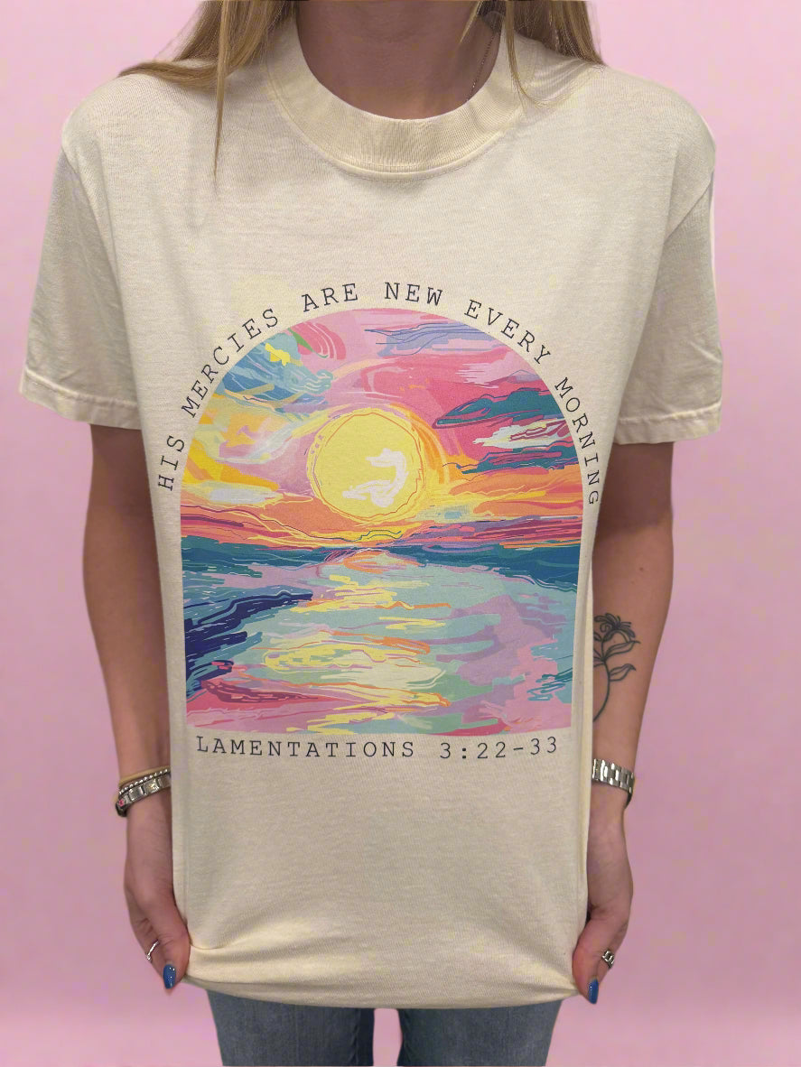 Mercies Are New Cream Tee