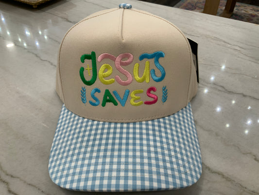 Jesus Saves Blue Hat