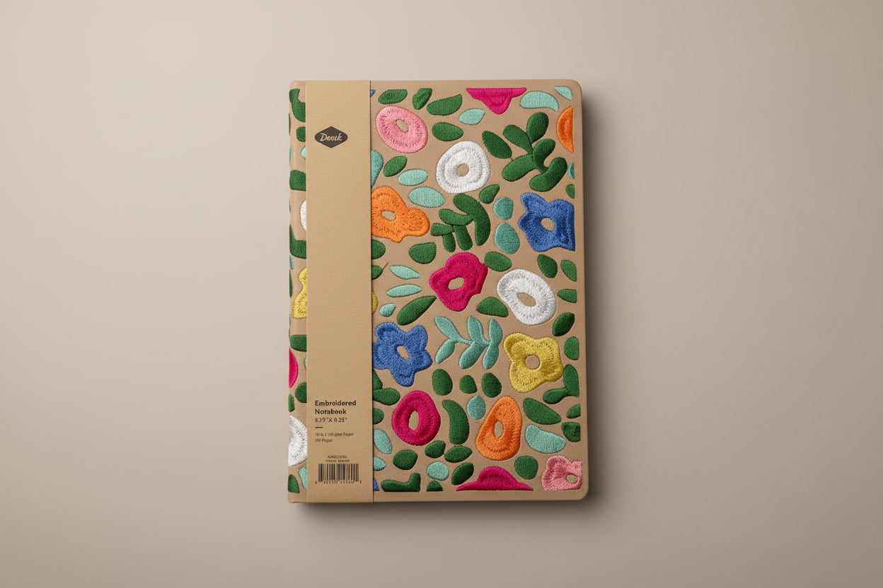 Embroidered Spring Garden journal