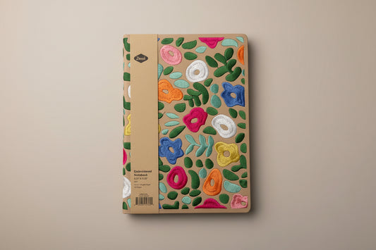 Embroidered Spring Garden journal