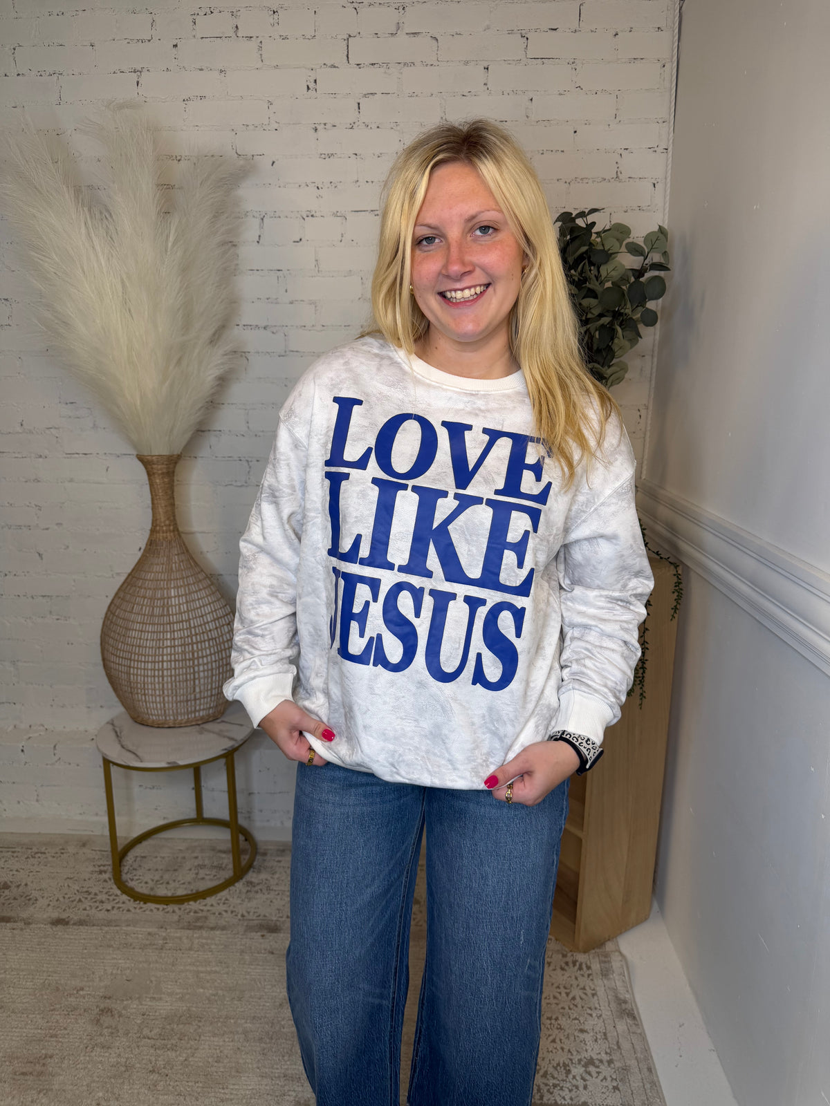 White Camo Love Like Jesus Sweatshirt