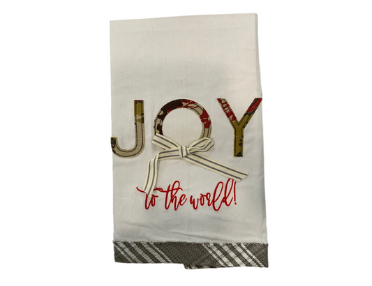 Joy to the world tea towel