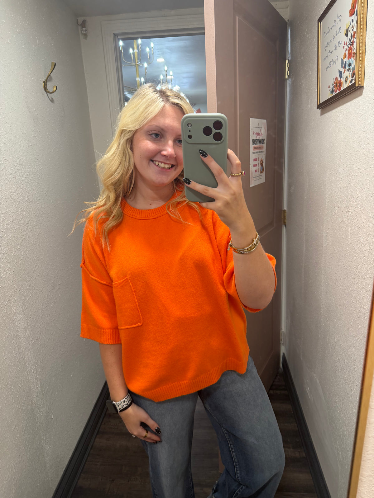 Saturday Spirit Orange Sweater