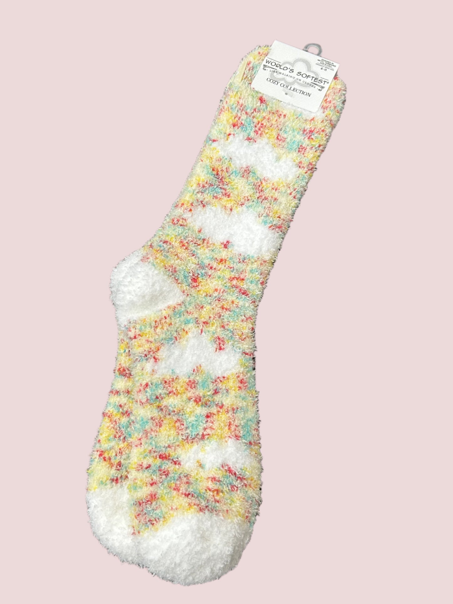 Cloud Vanilla Confetti Crew Socks