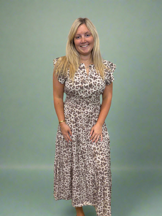 Mocha Cheetah Maxi Dress