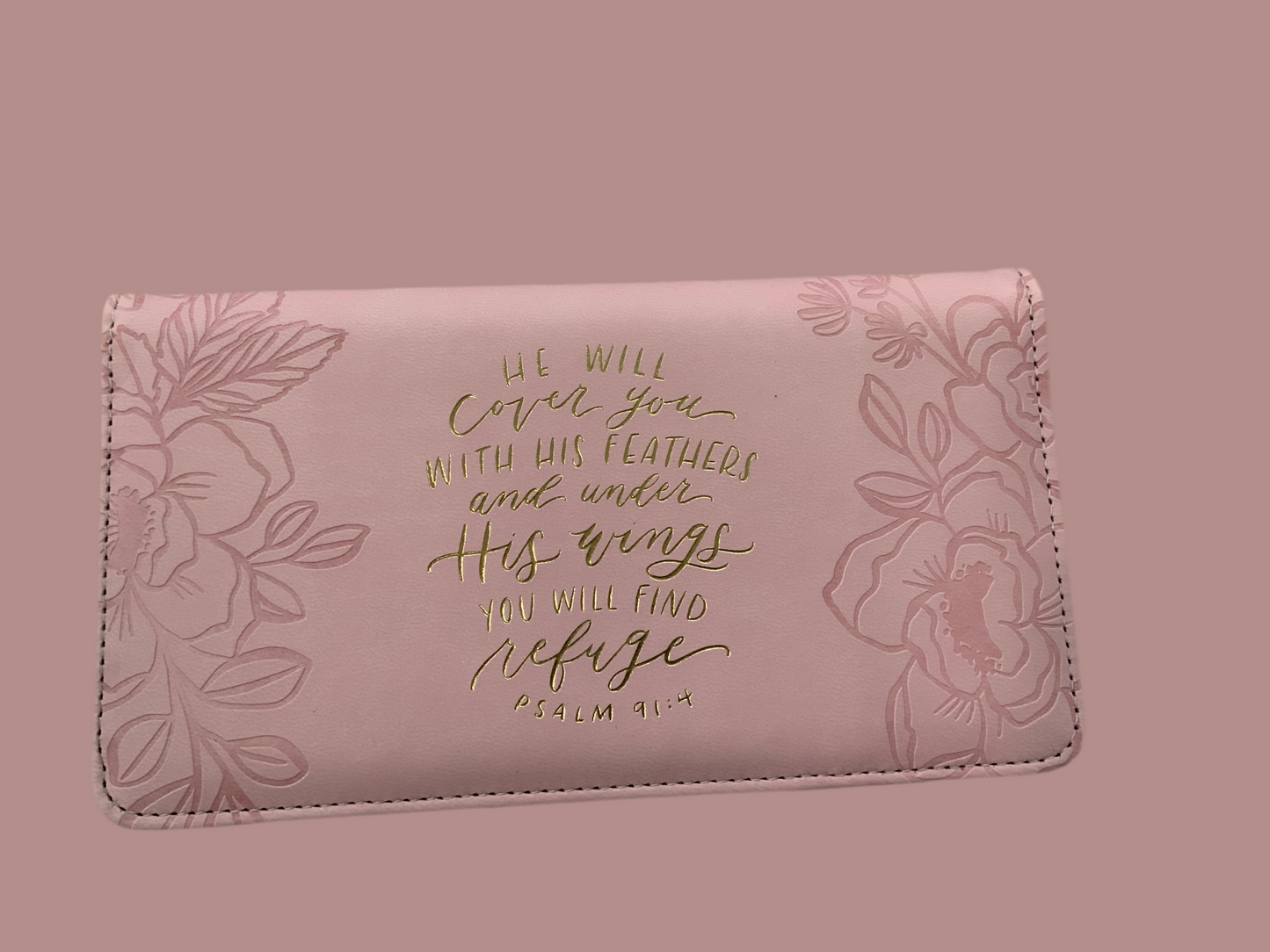 He Will Cover You Ps 91:4 Checkbook Cover
