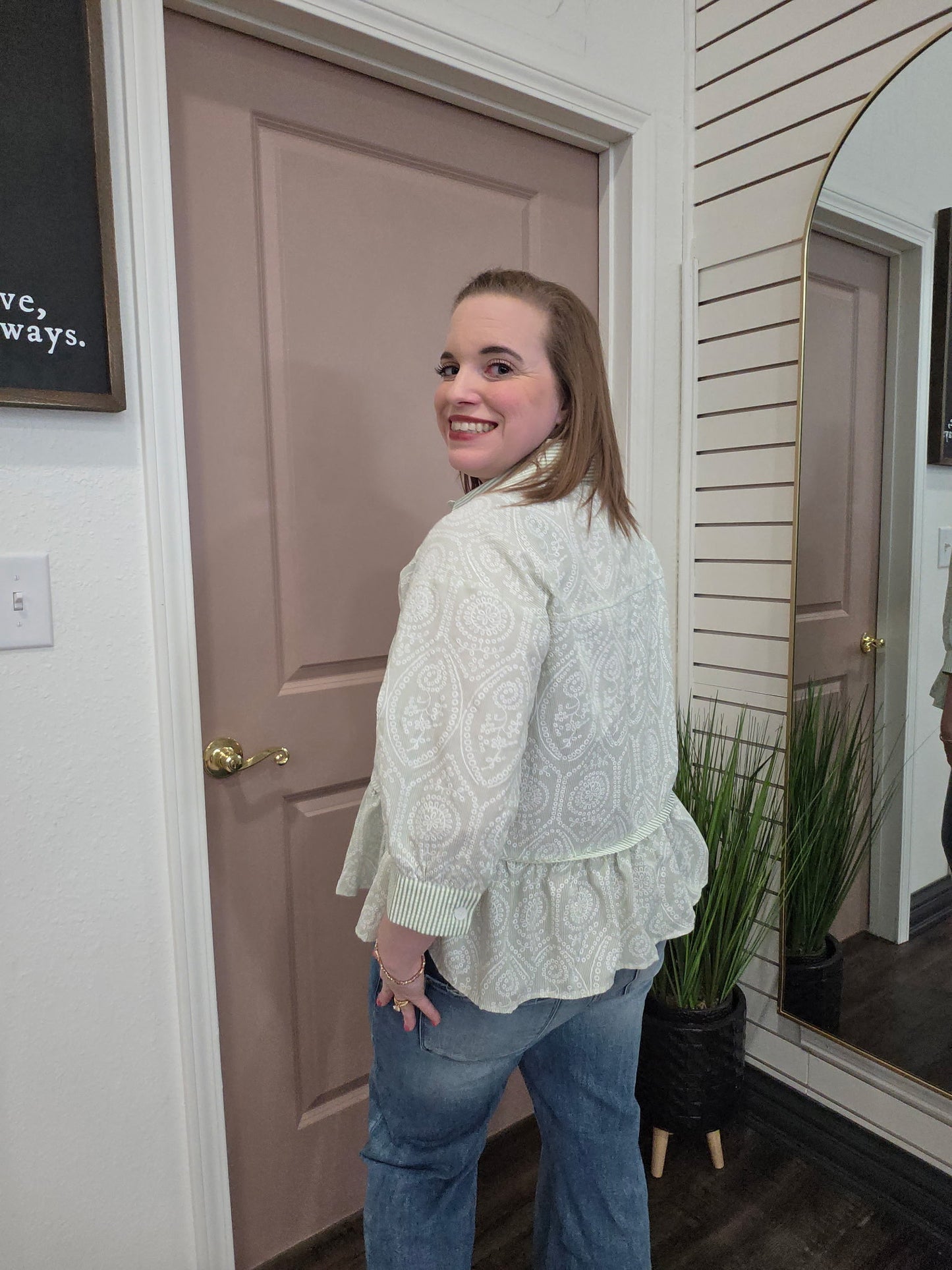 Peaceful Path Button Top