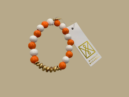 Myles Orange+White Bracelet