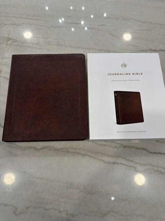 Journaling Leather Brown Bible