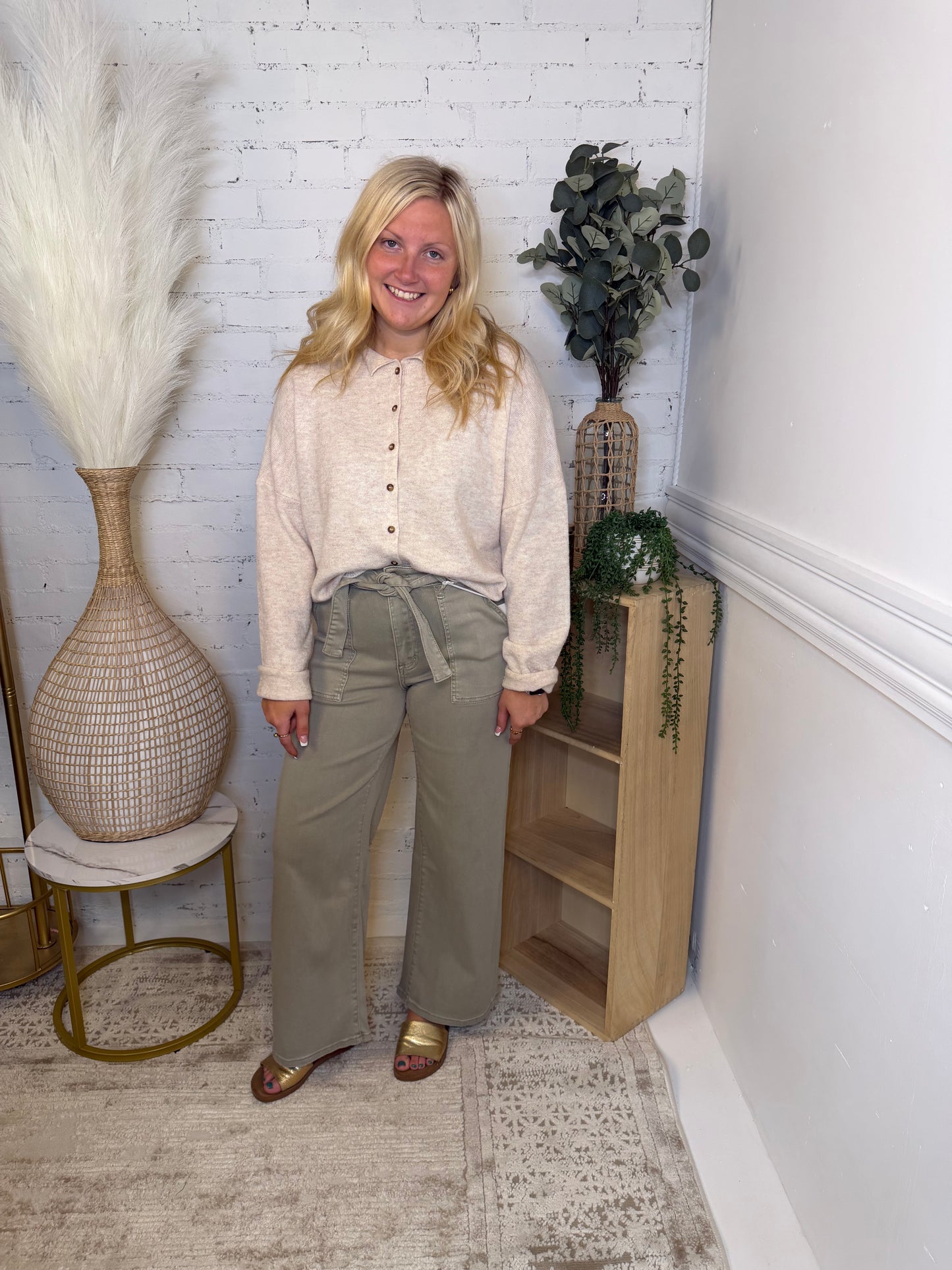 Mikah Olive Stone Jeans (117)