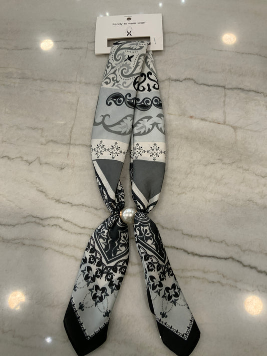 Grey Black Magnetic Scarf