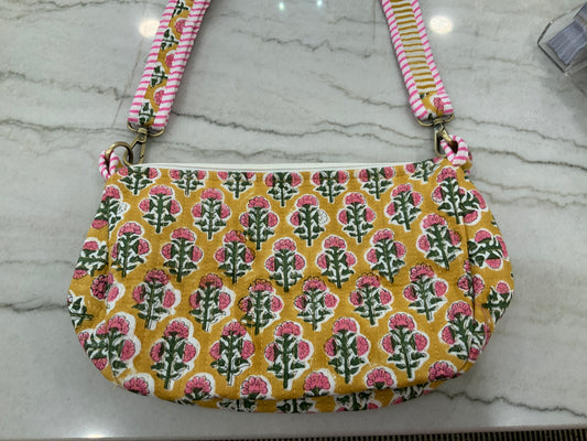 Mustard Bloom Quilted Bag