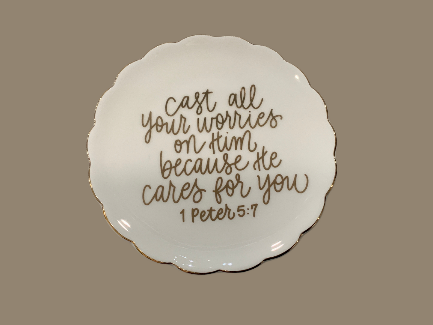 He Cares For You Trinket Tray