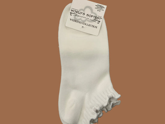White Ankle Ruffle Socks