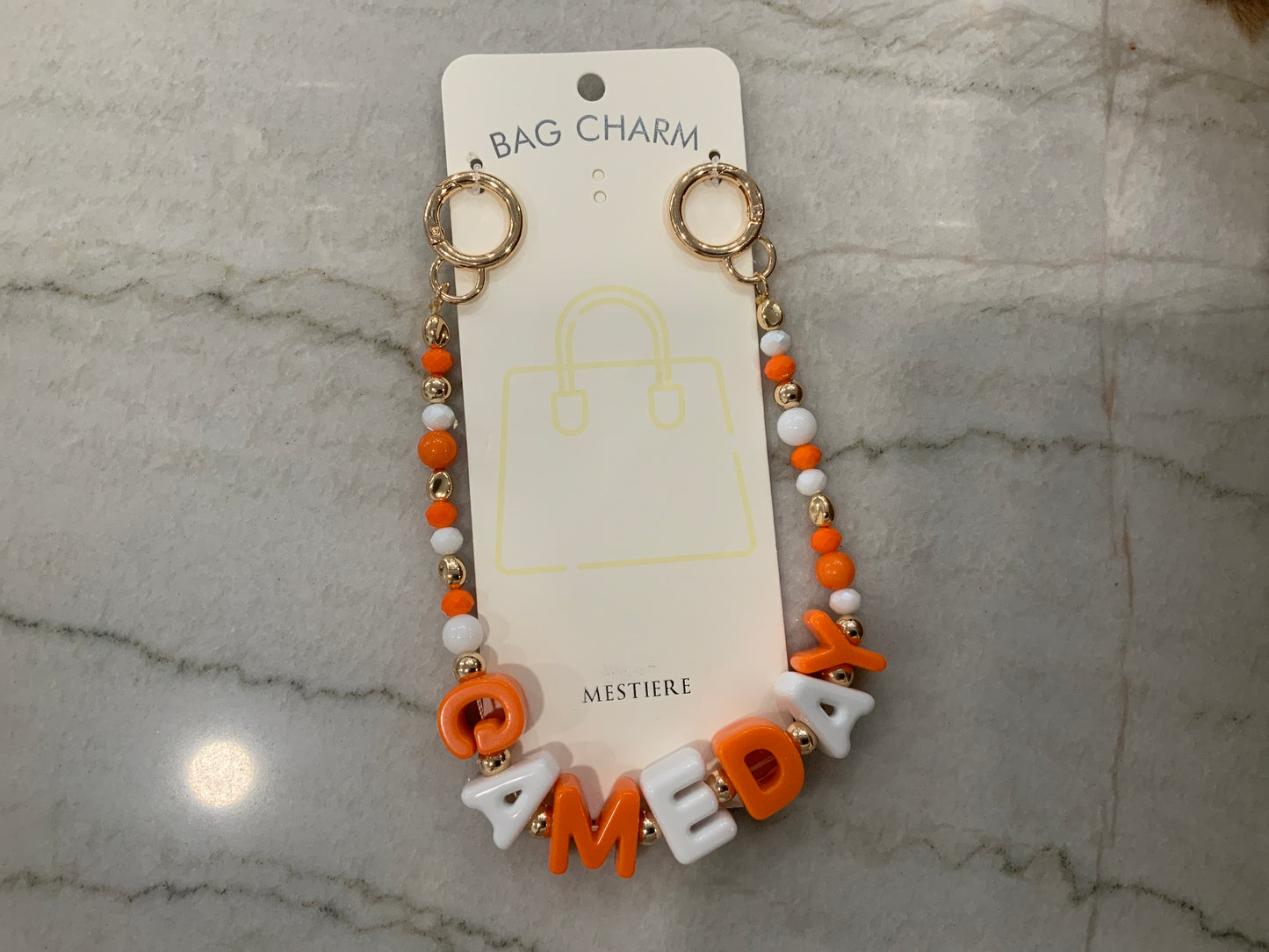Game day purse charm