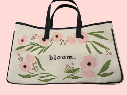 Canvas tote bloom