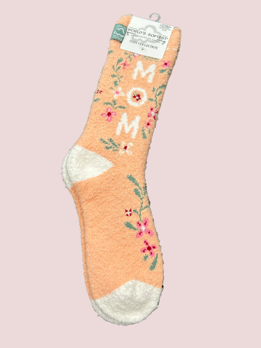 Flower Mom Crew Socks