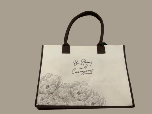 Be Strong and Courageous Tote Canvas