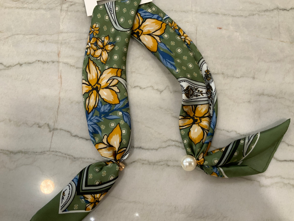 Green floral Ready-to-wear Magnetic Scarf