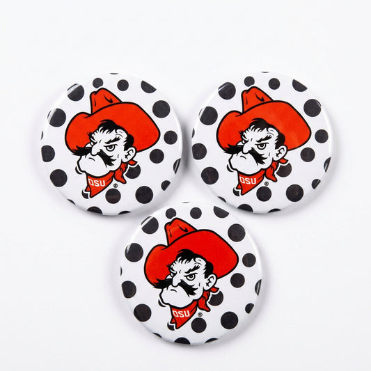 Polka Dot Pistol Pete Button