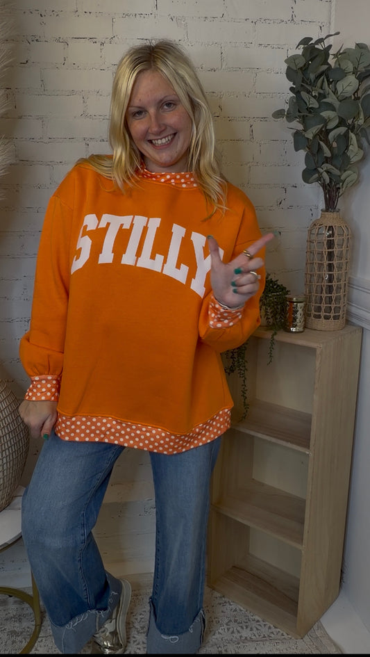 Stilly Orange Mockneck