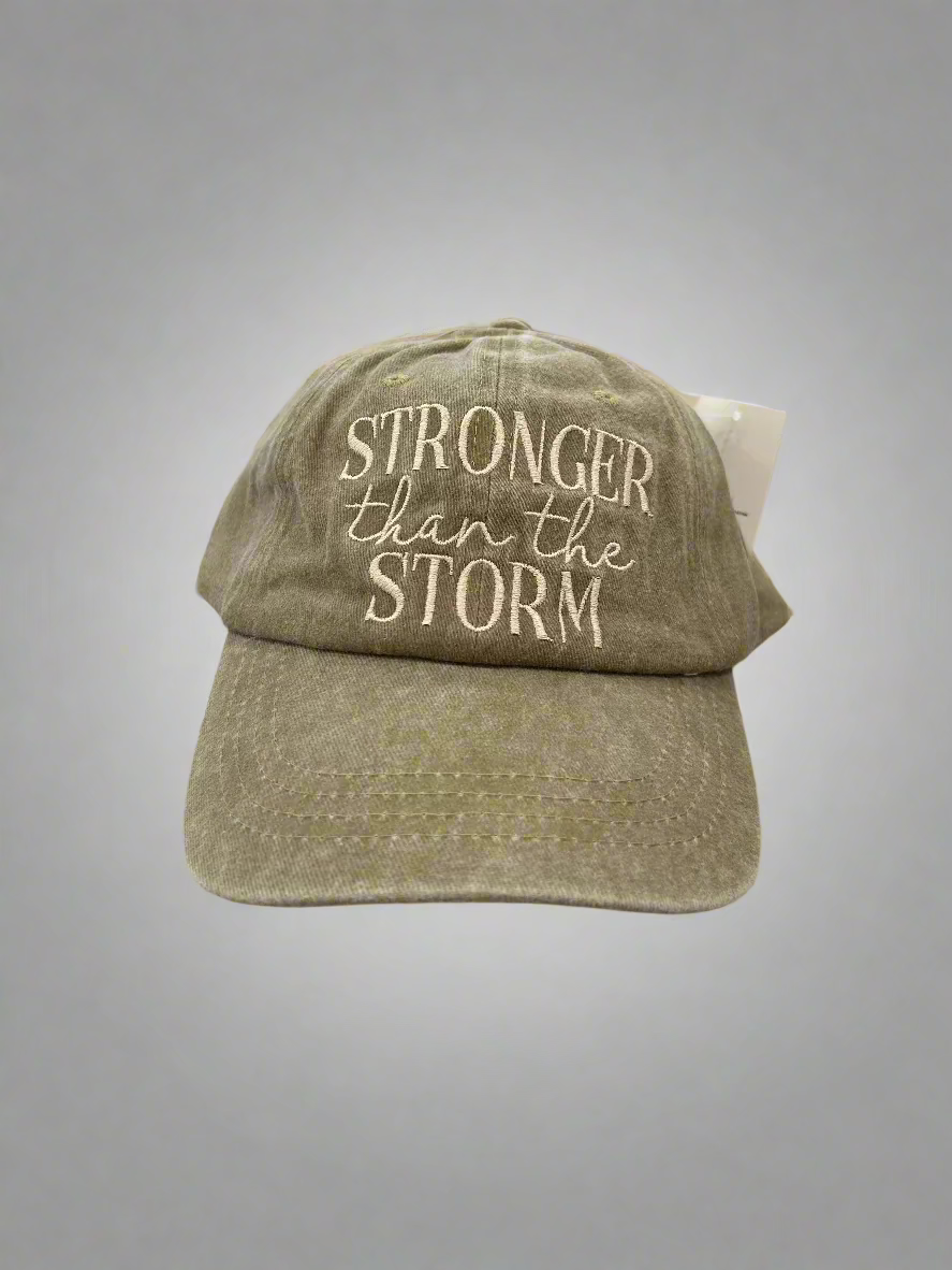 Stronger than the storm Taupe Hat