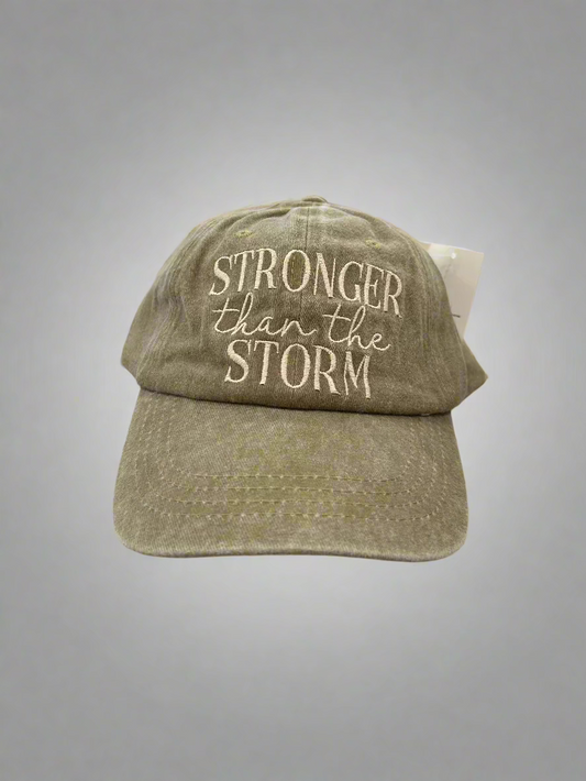 Stronger than the storm Taupe Hat