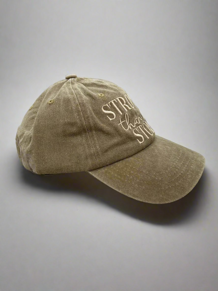 Stronger than the storm Taupe Hat