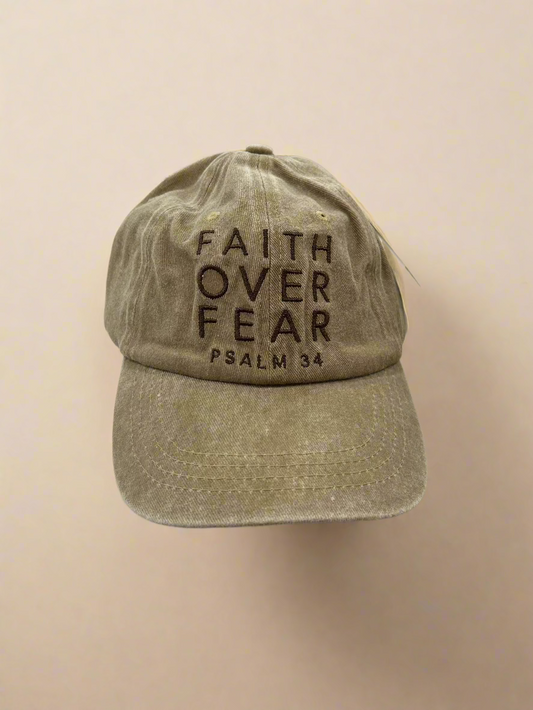 Faith Over Fear Taupe Hat