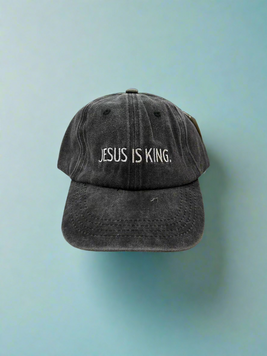 Jesus Is King Grey Hat