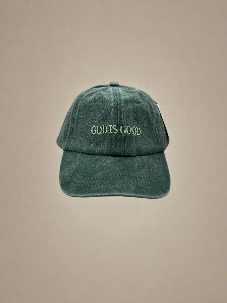 God Is Good Green Hat