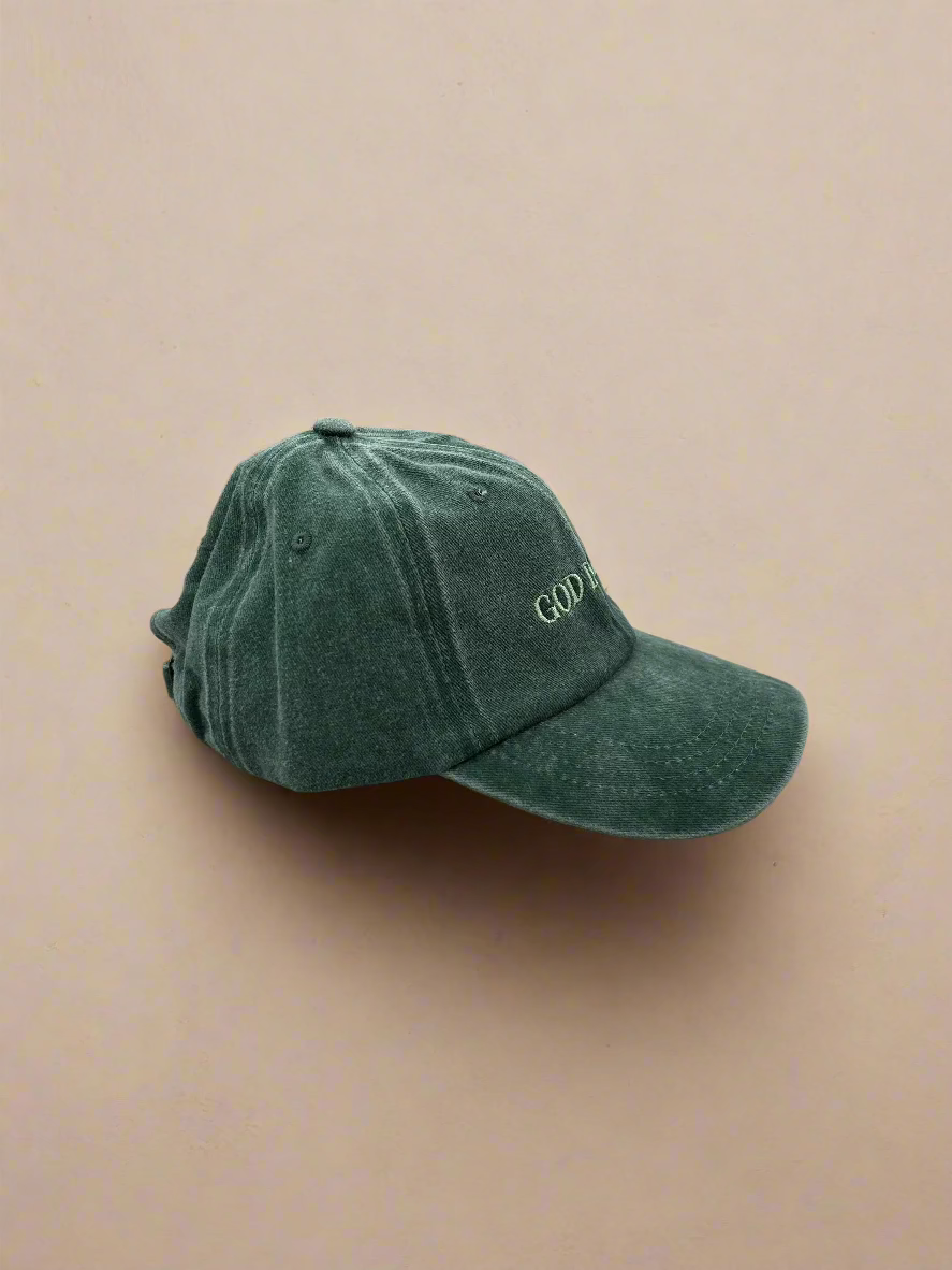 God Is Good Green Hat