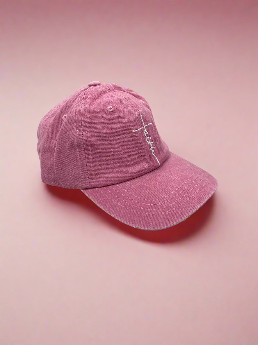 Faith Cursive Pink Hat