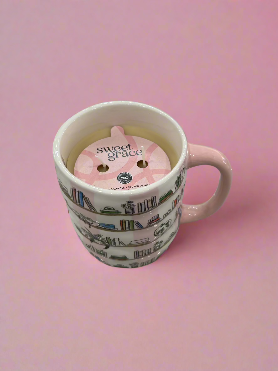 Book Mug Sweet Grace Candle