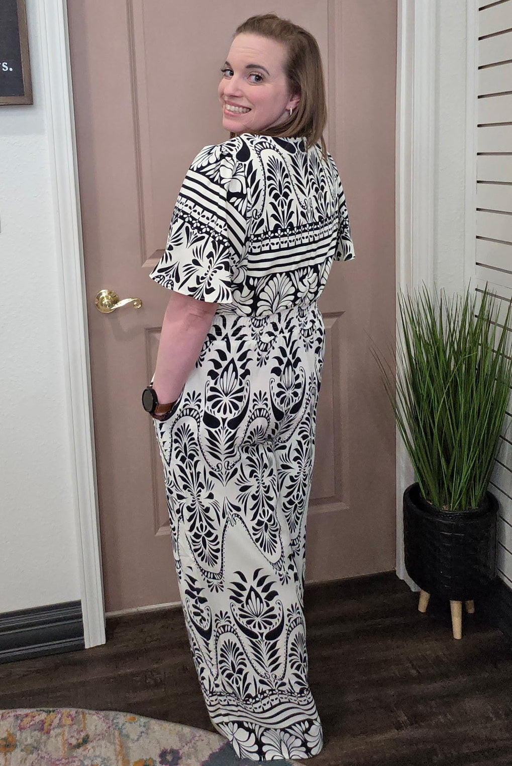Navy Walk This Way Jumpsuit