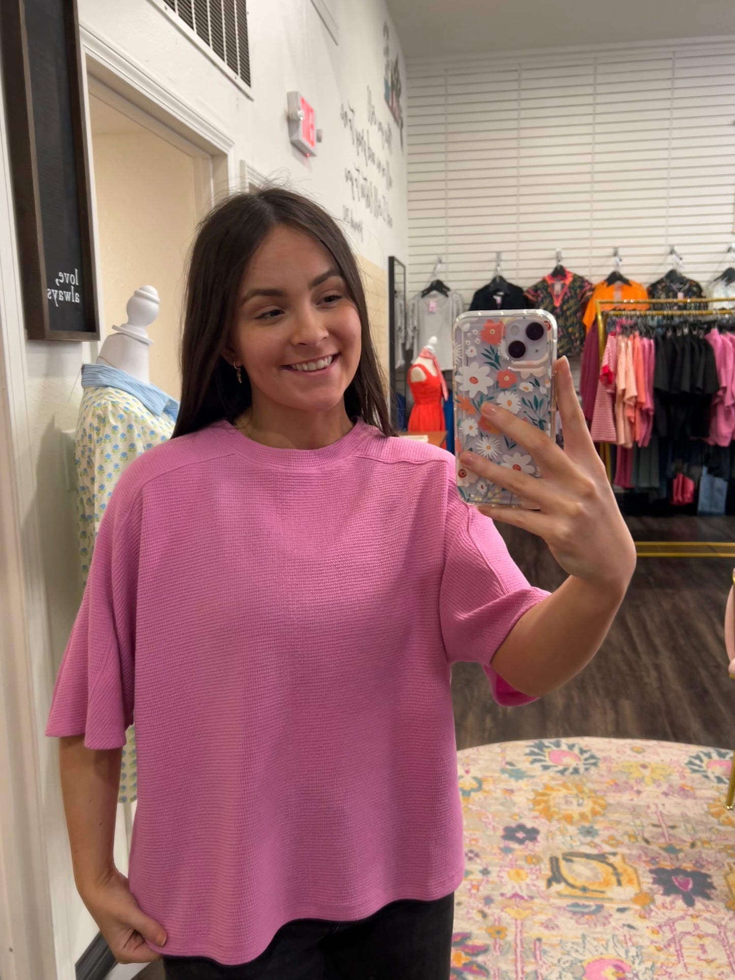 Candy Pink Everyday Knit Top (117)