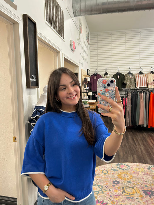 Royal Blue Oversized Sweater
