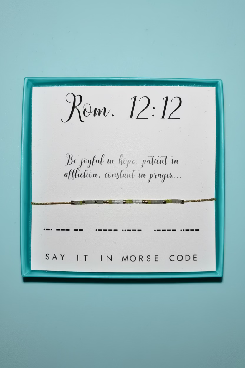 Romans 12:12 Dot & Dash Bracelet