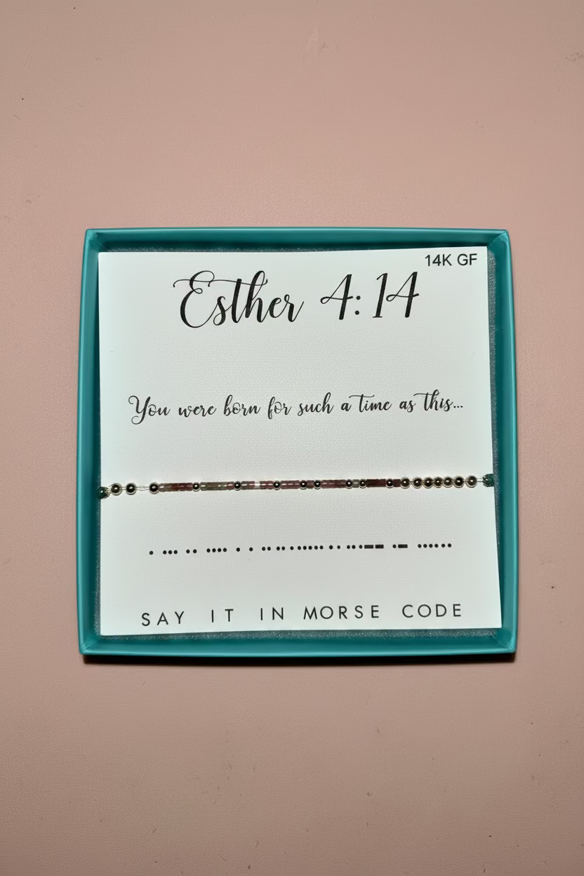 Esther 4:14 Beaded Dot & Dash Bracelet