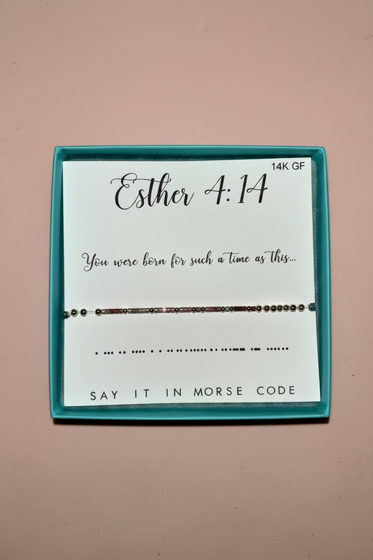 Esther 4:14 Beaded Dot & Dash Bracelet